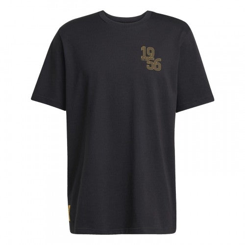 Front - Adidas Mens Real Madrid CF Heavy Cotton Short-Sleeved T-Shirt