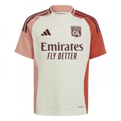 Front - Adidas Childrens/Kids 24/25 Olympique Lyonnais Home Jersey