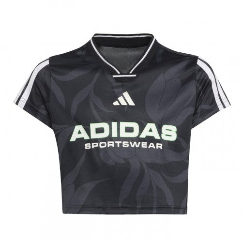 Front - Adidas Childrens/Kids House Of Tiro Crop T-Shirt