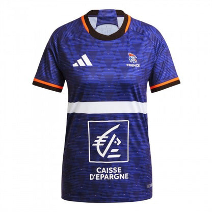 Front - Adidas Womens/Ladies France FFR Handball Jersey
