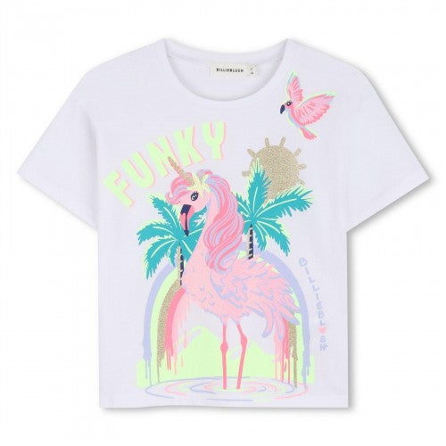 Front - Billieblush Girls Unicorn T-Shirt