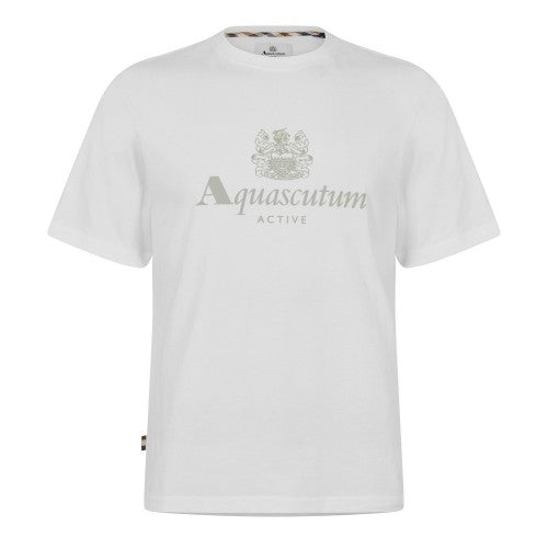 Front - Aquascutum Mens Logo T-Shirt
