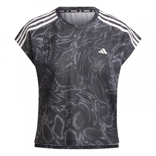 Front - Adidas Womens/Ladies Snake Print Aeroready Running T-Shirt