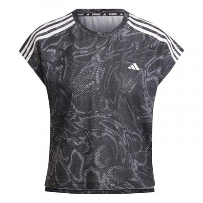 Front - Adidas Womens/Ladies Snake Print Aeroready Running T-Shirt