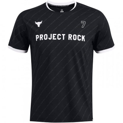 Front - Under Armour Mens Project Rock Rugby T-Shirt