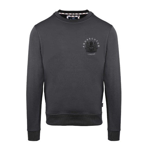 Front - Aquascutum Mens Crew Neck Long-Sleeved Sweatshirt