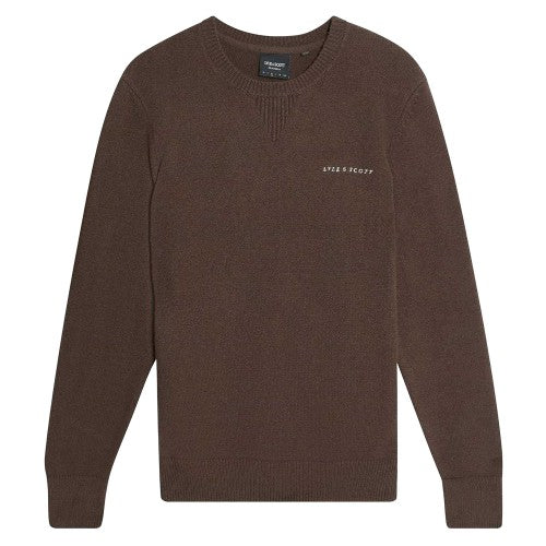 Front - Lyle & Scott Mens Knitted Crew Neck Sweatshirt