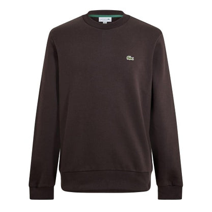Front - Lacoste Mens Small Logo Fleece Crew Neck Sweatshirt