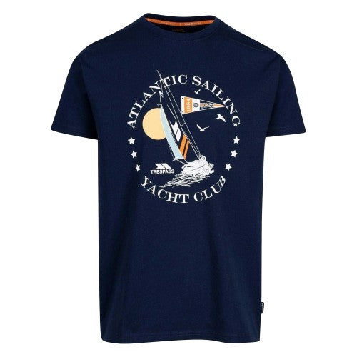 Front - Trespass Mens Cedarf Lettering Crew Neck T-Shirt