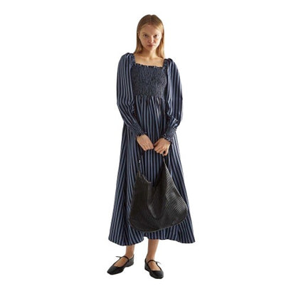Front - Glamorous Womens/Ladies Striped Shirred Midi Dress