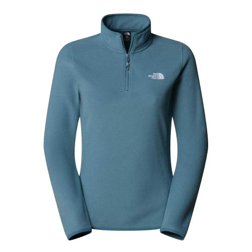 Front - The North Face Womens/Ladies Glacier Logo Quarter Zip Fleece Top
