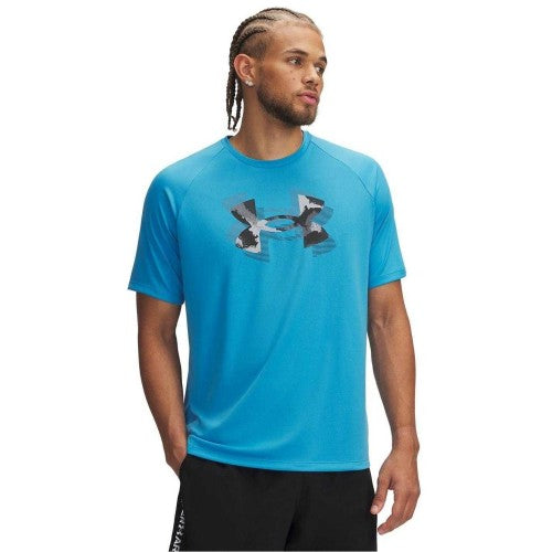 Front - Under Armour Mens Tech Print Fill T-Shirt