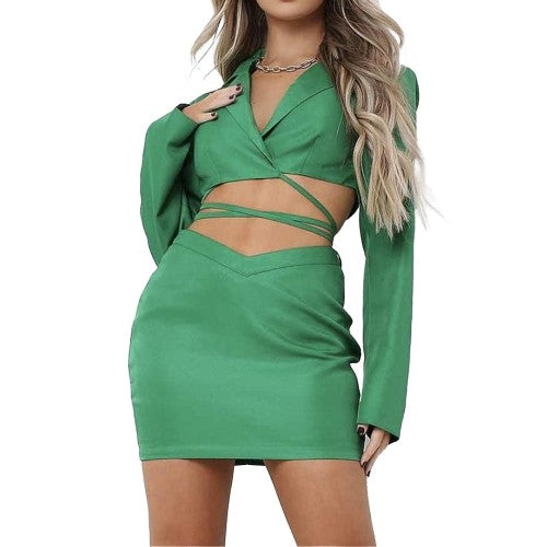 Front - Missy Empire Womens/Ladies Cut-Out Waist Mini Skirt