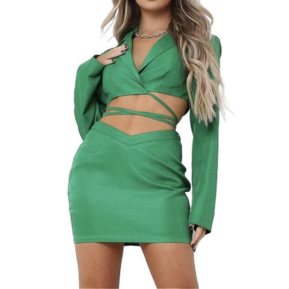 Front - Missy Empire Womens/Ladies Cut-Out Waist Mini Skirt