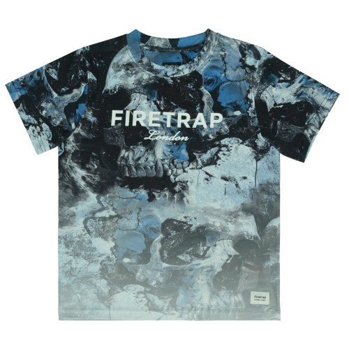Front - Firetrap Boys Sub All-Over Print T-Shirt