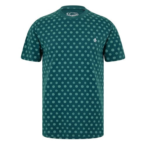 Front - Original Penguin Mens Geometric Crew Neck T-Shirt
