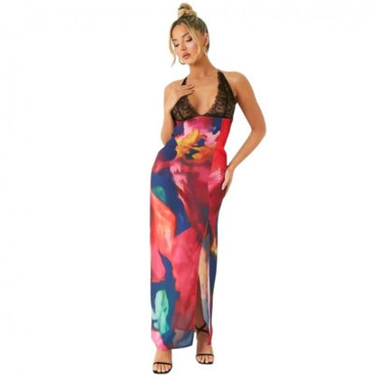 Front - Missy Empire Womens/Ladies Lace Detail Maxi Dress