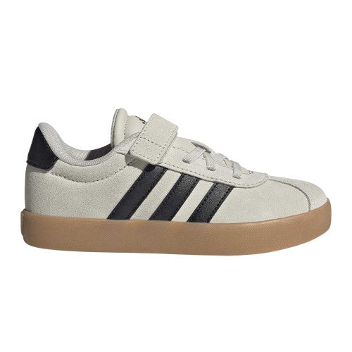 Front - Adidas Childrens/Kids VL Court 3.0 Suede Trainers