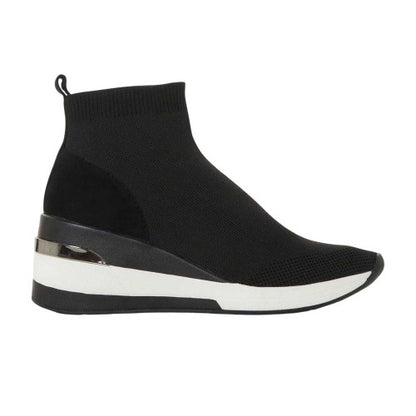Front - Dune London Womens/Ladies Engel Suede Wedge Trainers