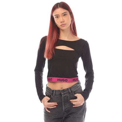 Front - Hugo Womens/Ladies Kat Scoop Lounge Top
