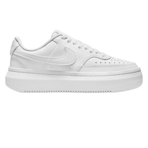 Front - Nike Womens/Ladies Court Vision Swoosh Leather Platform Trainers