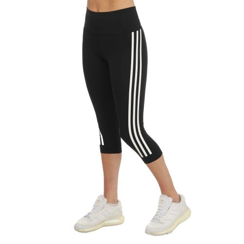 Front - Adidas Womens/Ladies Optime Icons Training 3/4 Tights