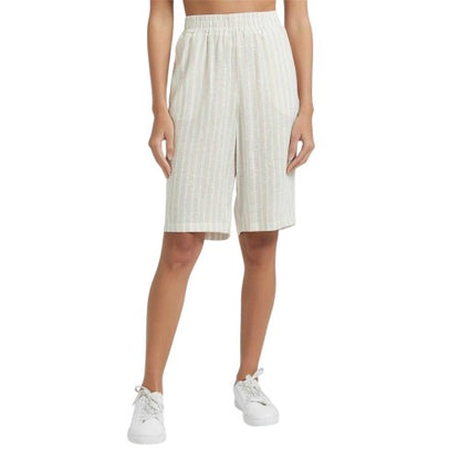 Front - Be You Womens/Ladies Vertical Stripe Relaxed Fit Shorts