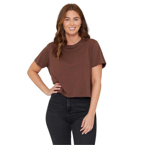 Front - Be You Womens/Ladies Crew Neck Boxy Crop T-Shirt