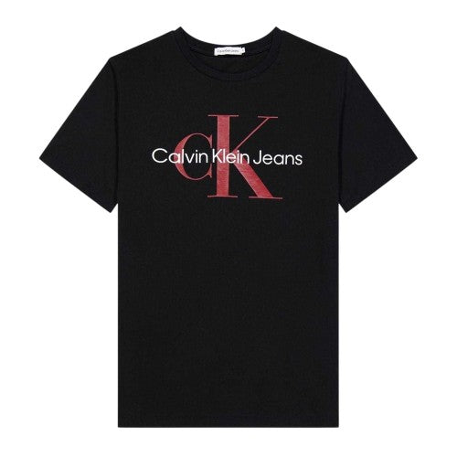 Front - Calvin Klein Childrens/Kids Monogram Cotton T-Shirt