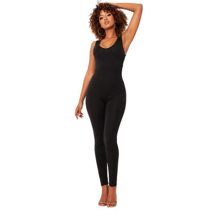 Front - Missy Empire Womens/Ladies Scoop Neck Sleeveless Jumpsuit