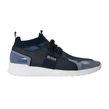 Front - Boss Mens Monk Knitted Sock Trainers