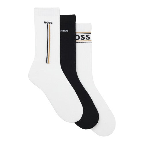 Front - Boss Unisex Adult Logo Crew Socks (Pack of 3)