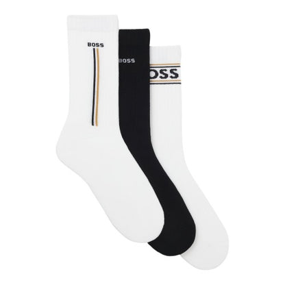 Front - Boss Unisex Adult Logo Crew Socks (Pack of 3)