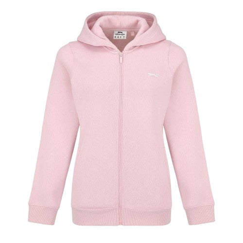 Front - Slazenger Womens/Ladies Logo Fitted Full Zip Hoodie