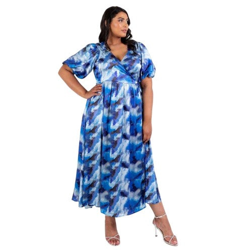 Front - Lovedrobe Womens/Ladies Abstract V Neck Wrap Dress