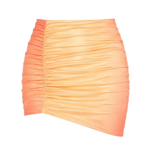 Front - Missy Empire Womens/Ladies Ombre Ruched Fitted Mini Skirt