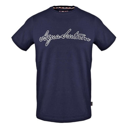 Front - Aquascutum Mens Lettering Logo T-Shirt