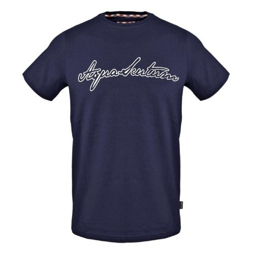 Front - Aquascutum Mens Lettering Logo T-Shirt