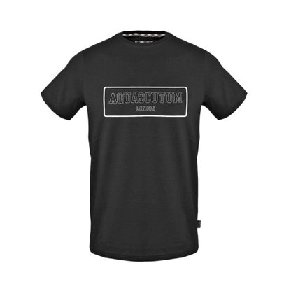 Front - Aquascutum Mens Lettering Crew Neck T-Shirt