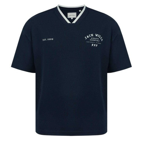 Front - Jack Wills Mens V Neck T-Shirt