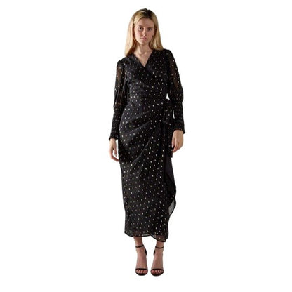 Front - Glamorous Womens/Ladies Spotted Polyester Maxi Dress
