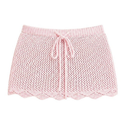 Front - Missy Empire Womens/Ladies Crochet Mini Skirt