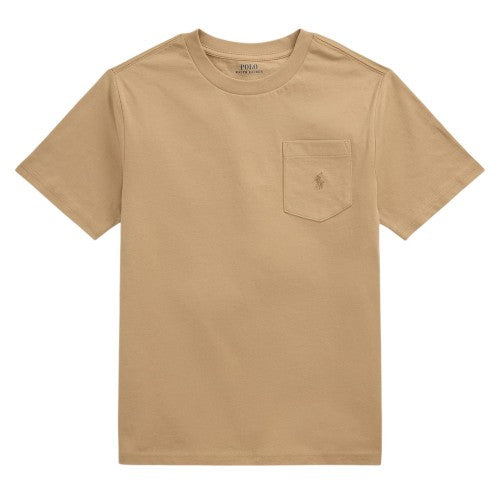 Front - Ralph Lauren Childrens/Kids Embroidered Pocket Regular T-Shirt
