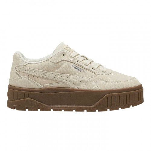 Front - Puma Womens/Ladies Karmen II Leather Platform Trainers