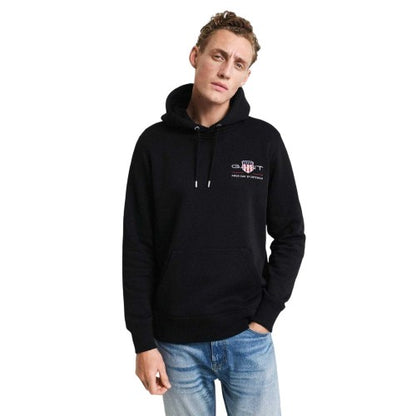 Front - Gant Mens Shield Logo Hoodie