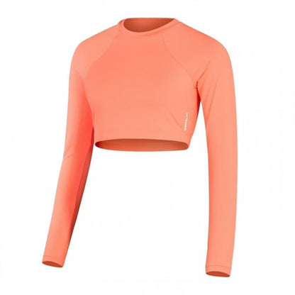 Front - Speedo Womens/Ladies Logo Slim Raglan Crop Top