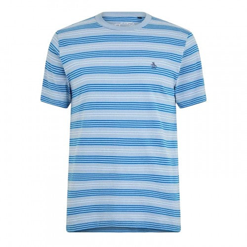 Front - Original Penguin Mens Striped Crew Neck Regular T-Shirt