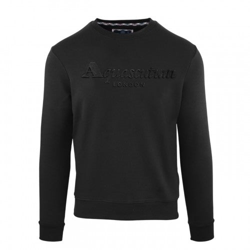 Front - Aquascutum Mens Embroidered Logo Cotton Sweatshirt