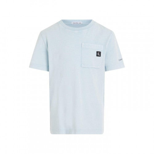 Front - Calvin Klein Boys Vintage Wash Chest Pocket T-Shirt