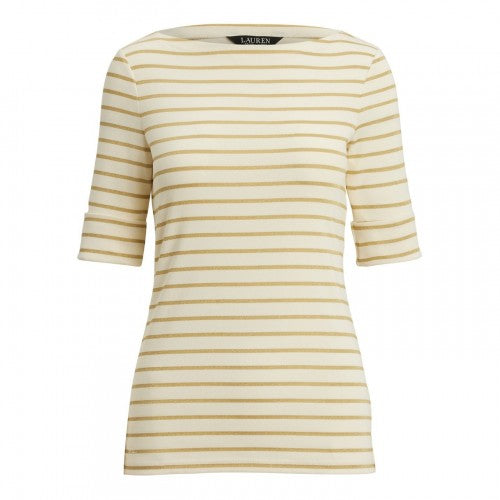 Front - Ralph Lauren Womens/Ladies Judy Boat Neck 3/4 Sleeve T-Shirt